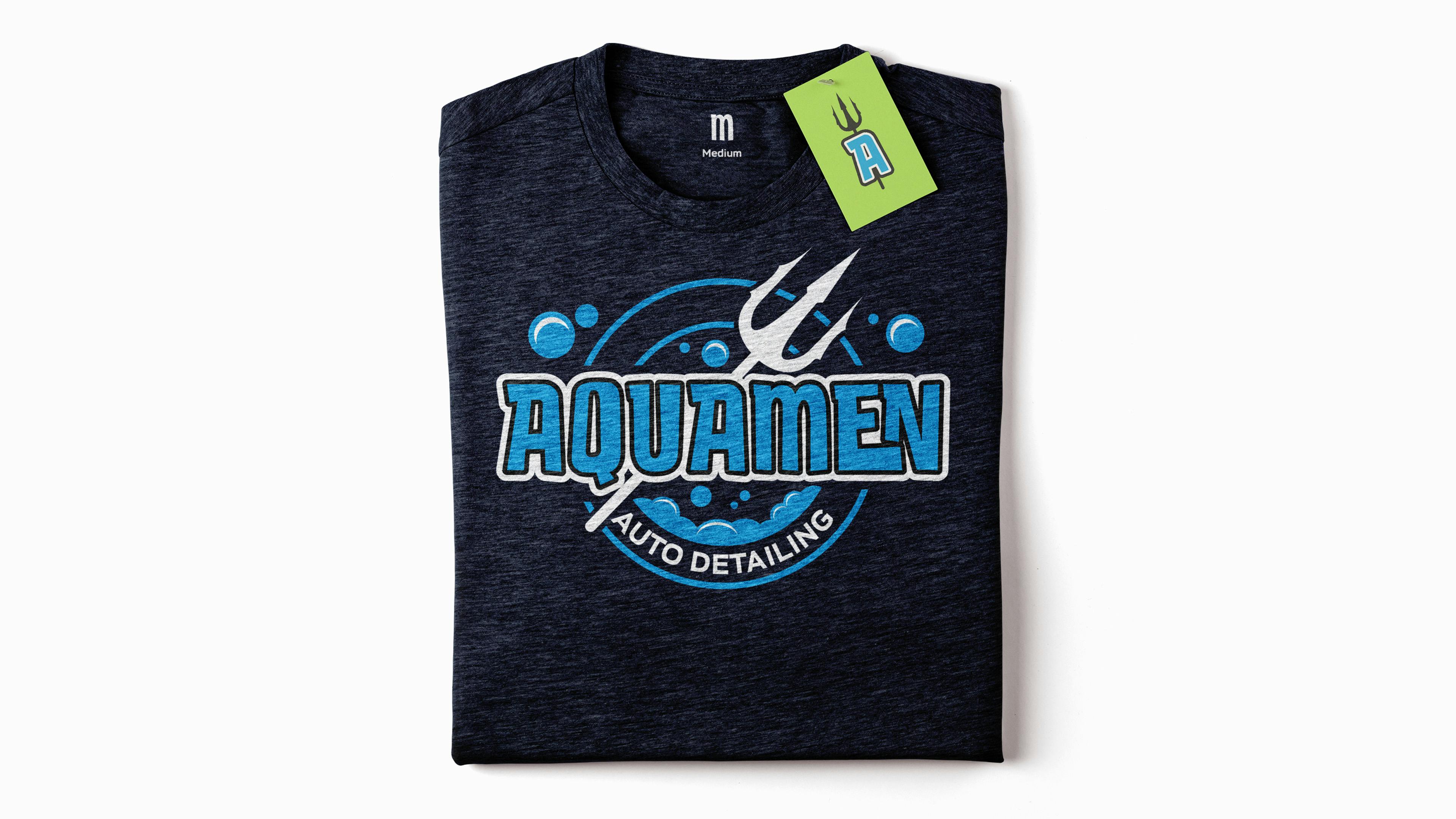 Shirt for Aquamen with the logo on the front