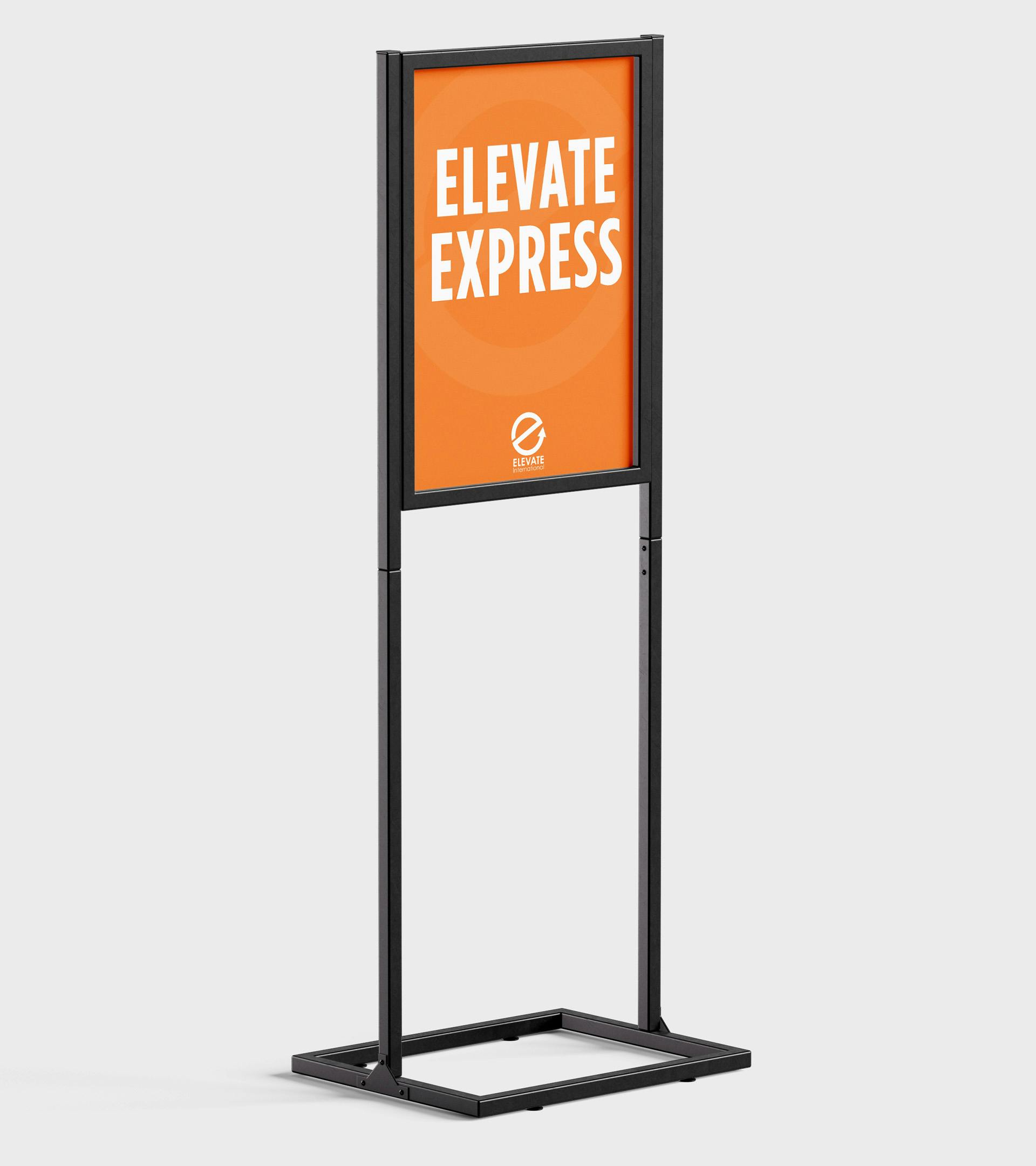 Picture of a sign that says "Elevate Express"