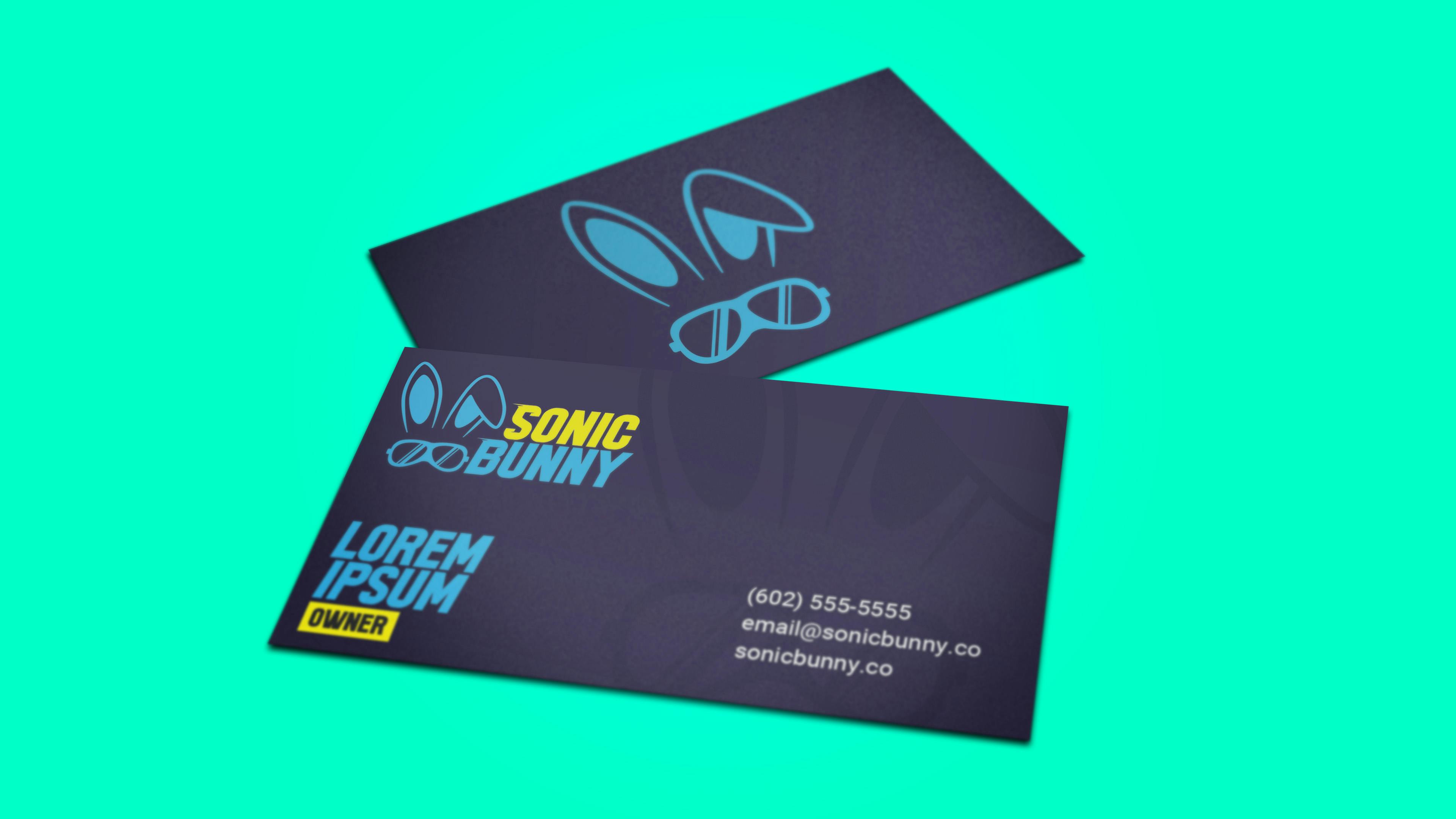 Business cards for Sonic Bunny